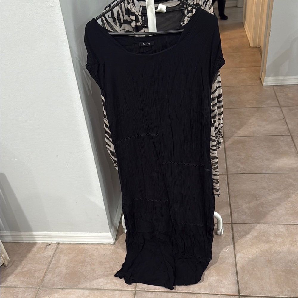$ Crazy line size 14 Elegant Black Maxi Dress